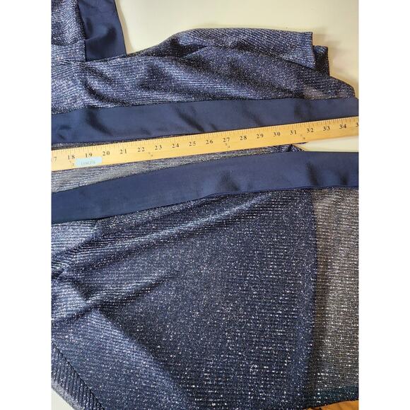 R&M Richards Navy Blue Shimmer Blazer - Picture 7 of 7